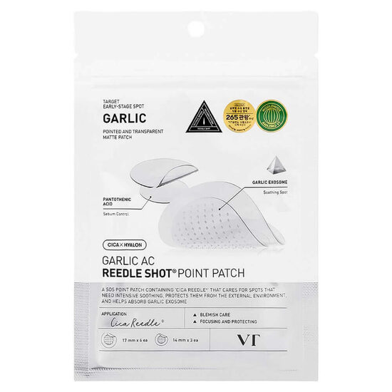 Aknes dziedinošie plāksteri ar mikroadatām un ķiplokiem VT Cosmetics Garlic AC Reedle Shot Point Patch